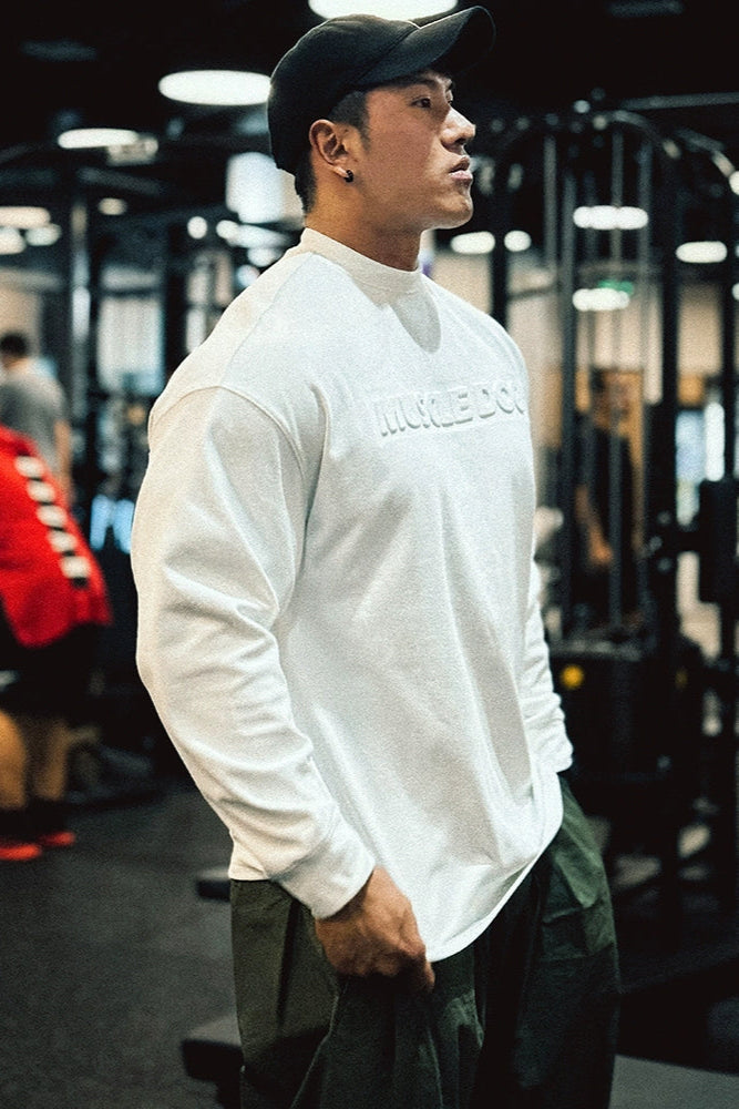 Embossed Logo Print Long Sleeve #MD034
