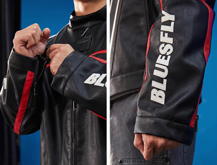 Neo-Rider Faux Leather Jacket #BF120