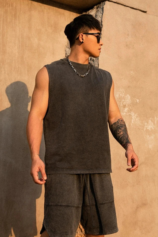 Loose Casual Sleeveless Shirt #BF009