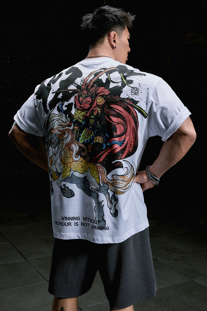 Back Painted Loose T-Shirt #MD077
