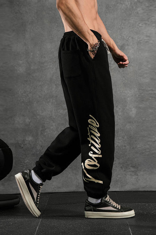 Wide-legged fitness sweatpants #LM023