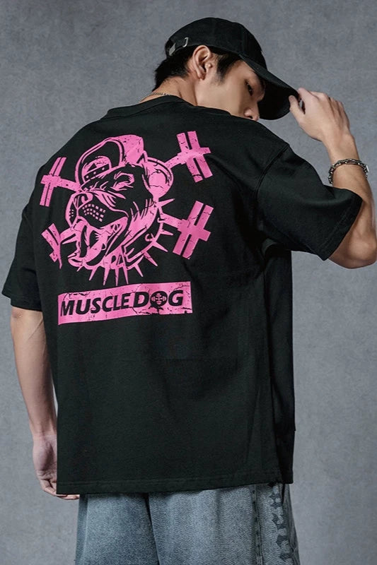 Back Print Loose T-shirt #MD001