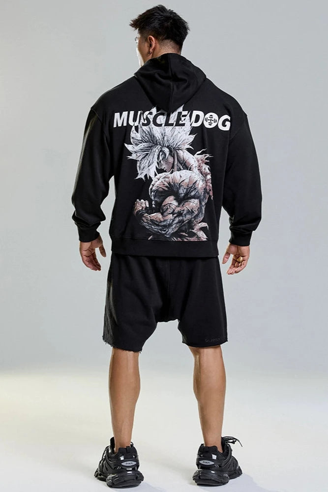 Back Large Print Loose Hoodie #MD027
