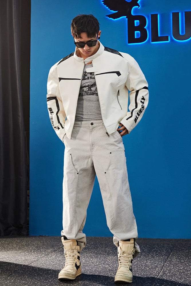 Neo-Rider Faux Leather Jacket #BF120