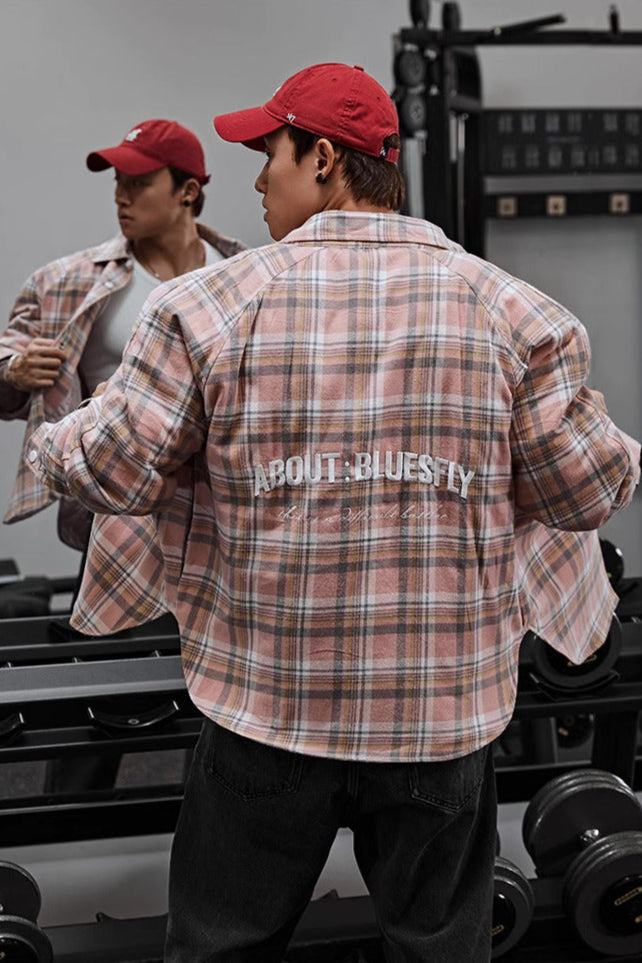 Plaid shirt cotton jacket #BF055