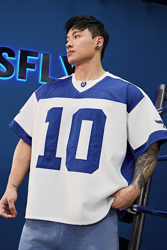 American sporty loose half sleeve T-shirt #BF045