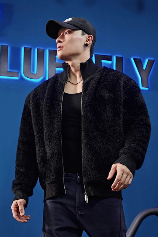 Plush Fleece High Neck Jacket #BF037