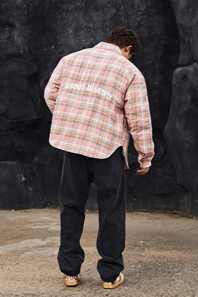 Plaid shirt cotton jacket #BF055
