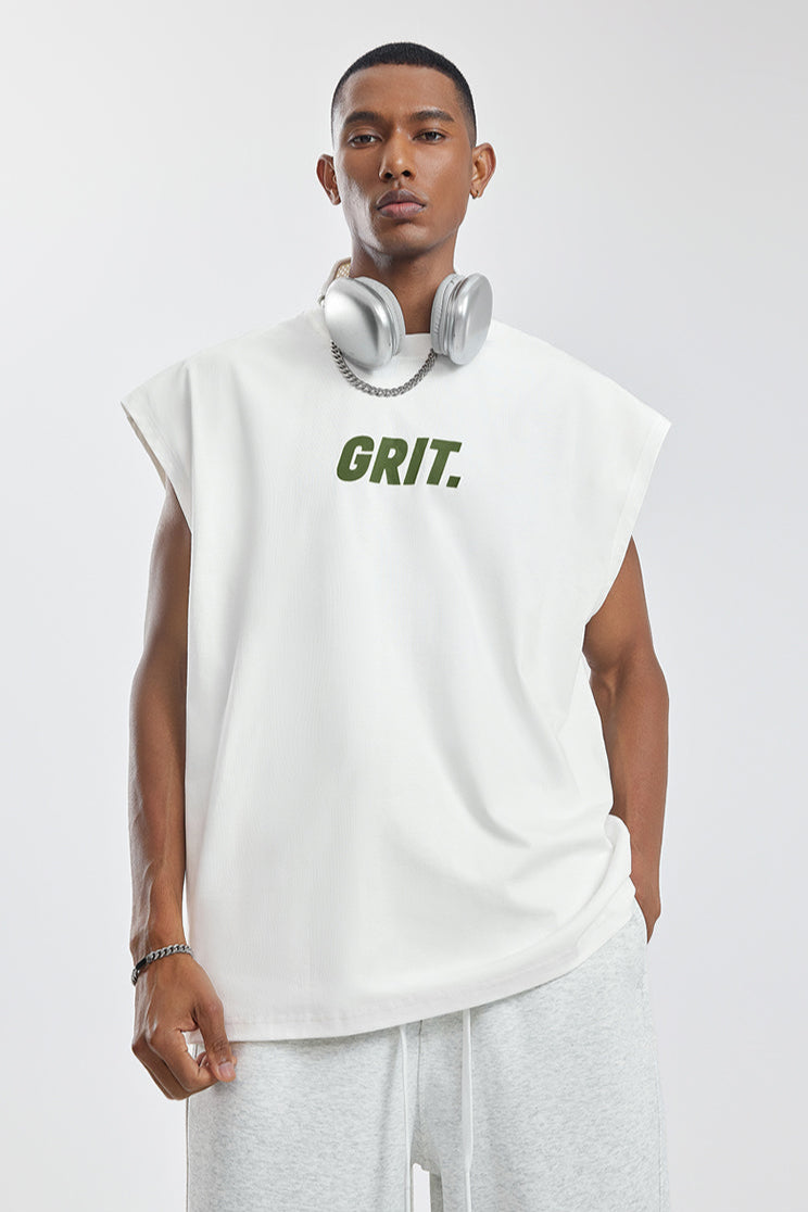 Wide Shoulder Oversized Sleeveless #BD002