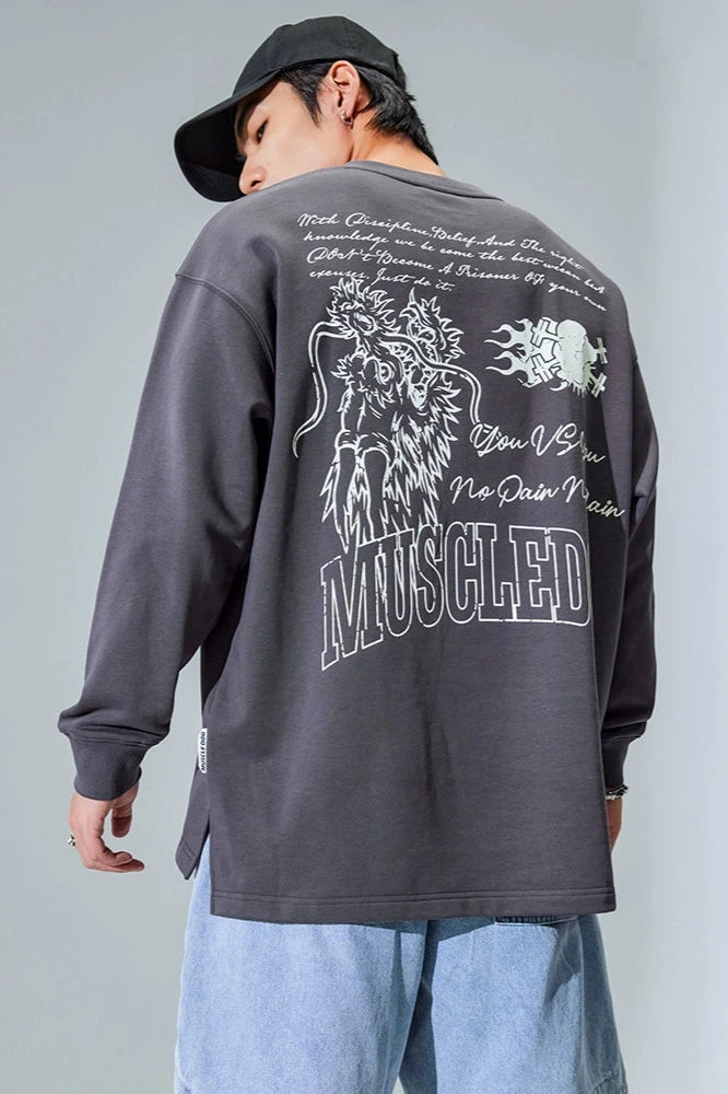 Round neck casual long sleeves #MD026