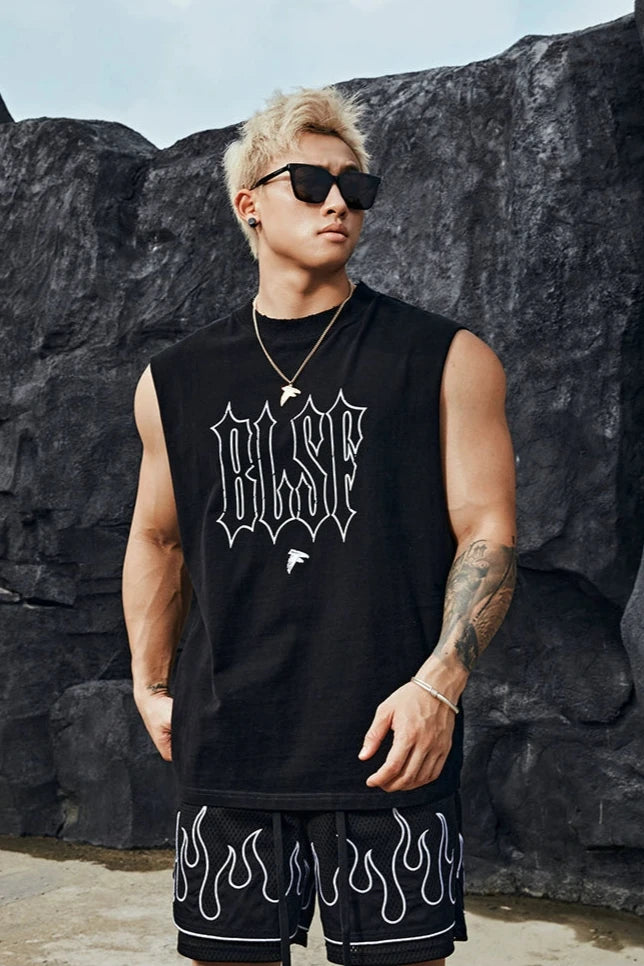 Gothic Print Sleeveless #BF022