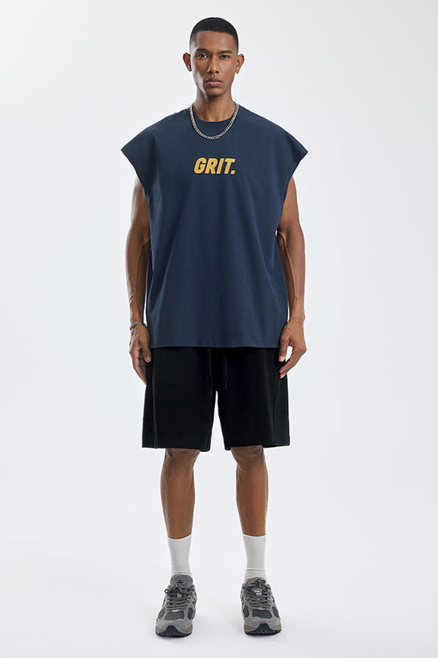 Wide Shoulder Oversized Sleeveless #BD002