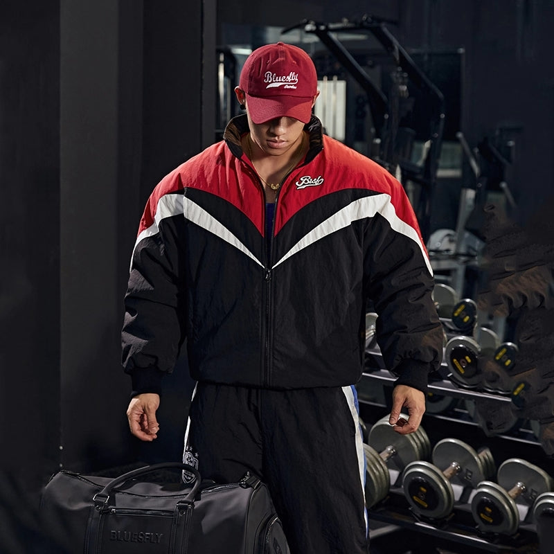 Cotton Padded Baseball Jacket #BF040