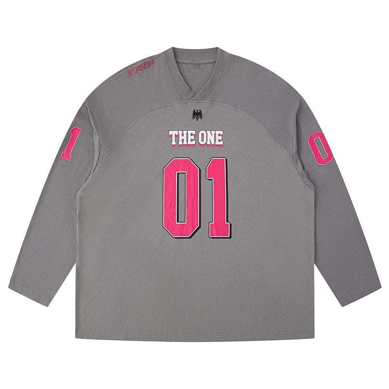Drop Shoulder Jersey Top #TK027