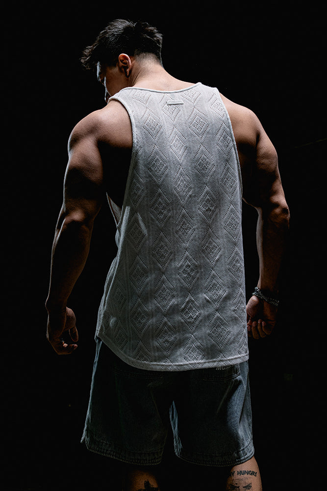 Jacquard Texture Fitness Tank Top #MD072