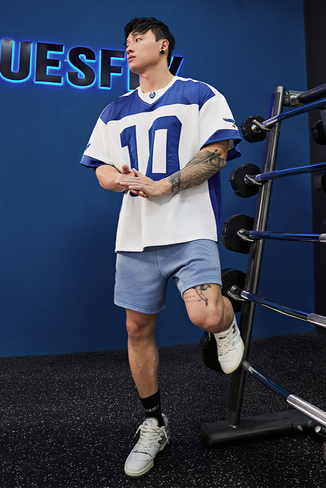 American sporty loose half sleeve T-shirt #BF045