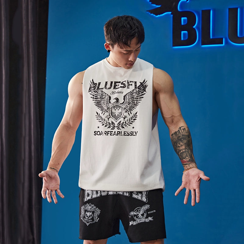 Fearless Eagle Print Sleeveless #BF101