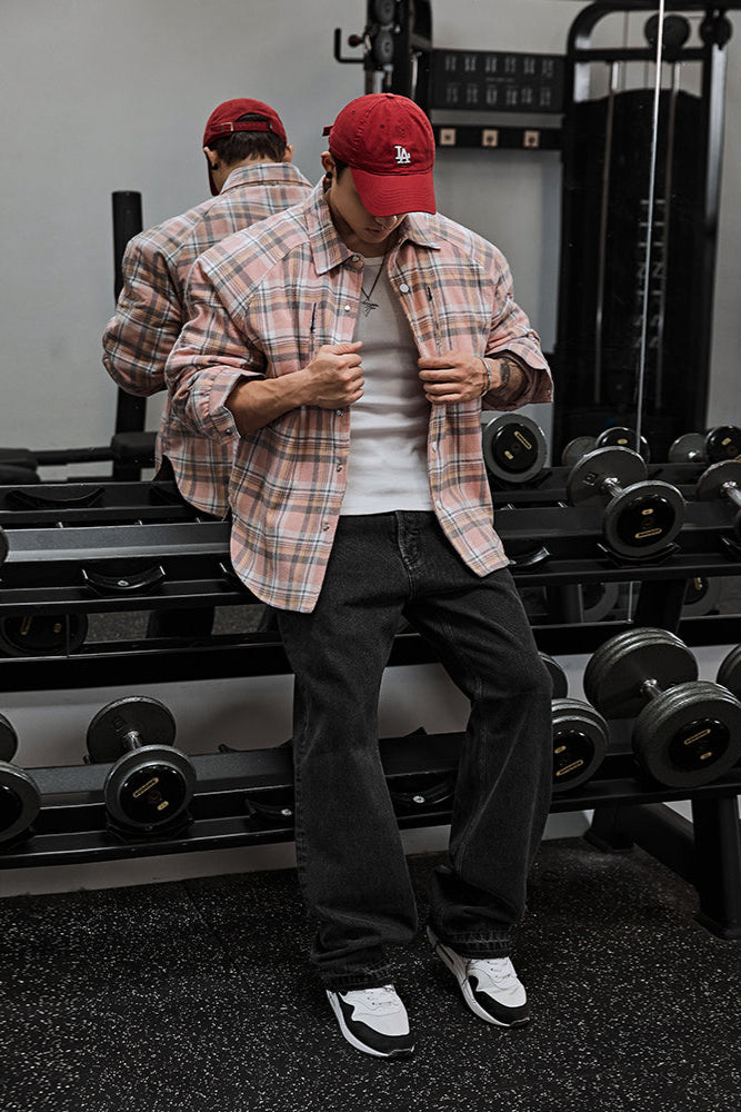 Plaid shirt cotton jacket #BF055