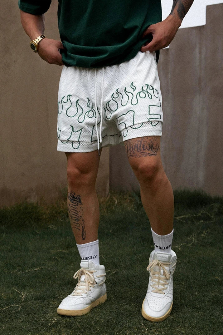 Flame Mesh Training Shorts #BF021