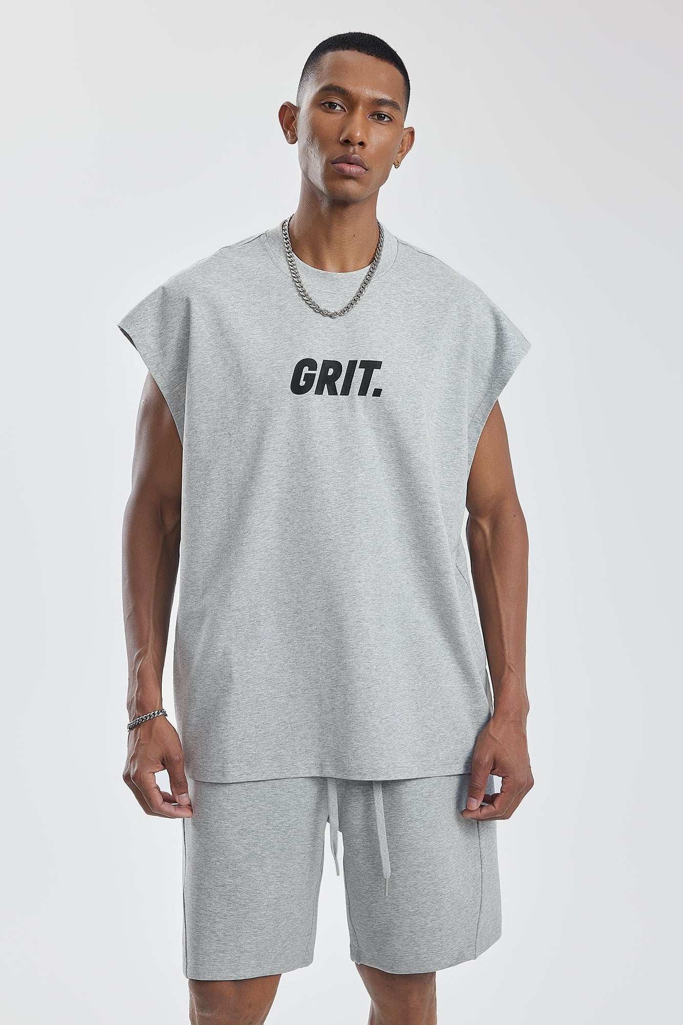 Wide Shoulder Oversized Sleeveless #BD002