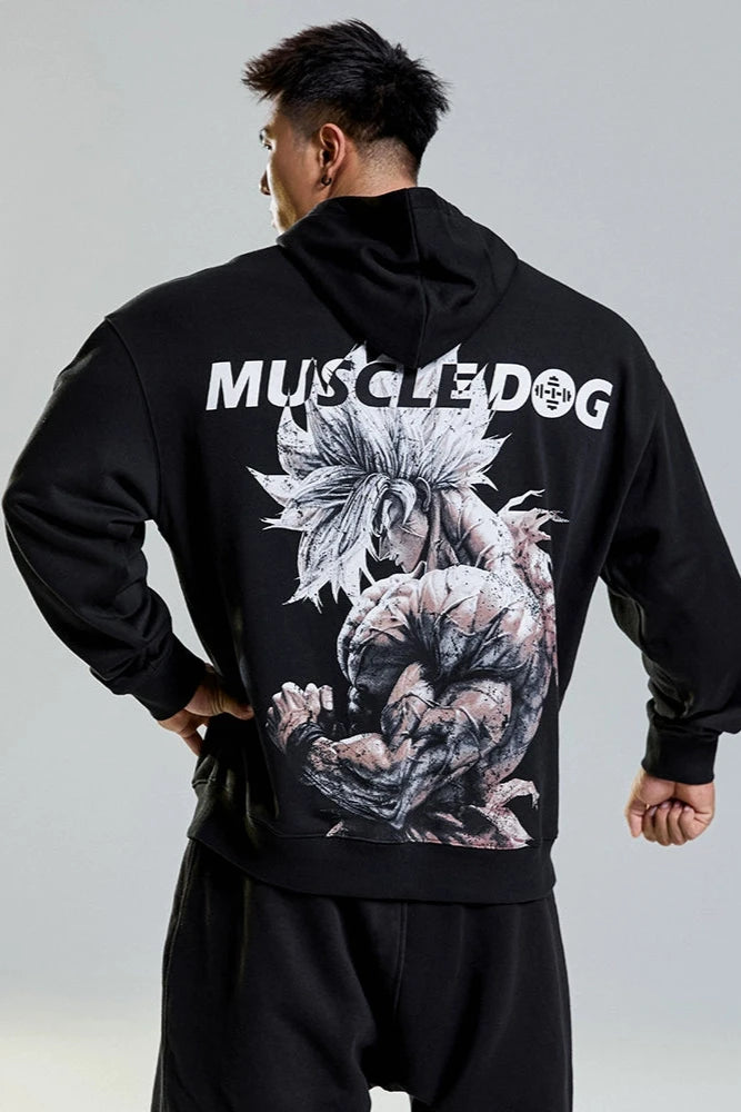 Back Large Print Loose Hoodie #MD027