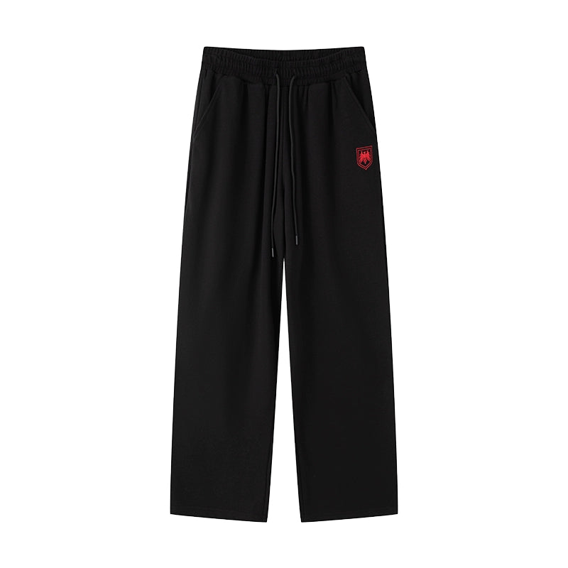 Shield Emblem Wide Sweatpants #TK030