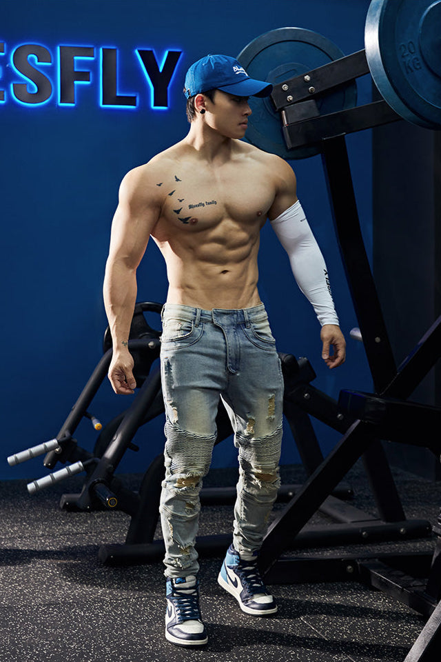 Stretch distressed Sports jeans #BF066
