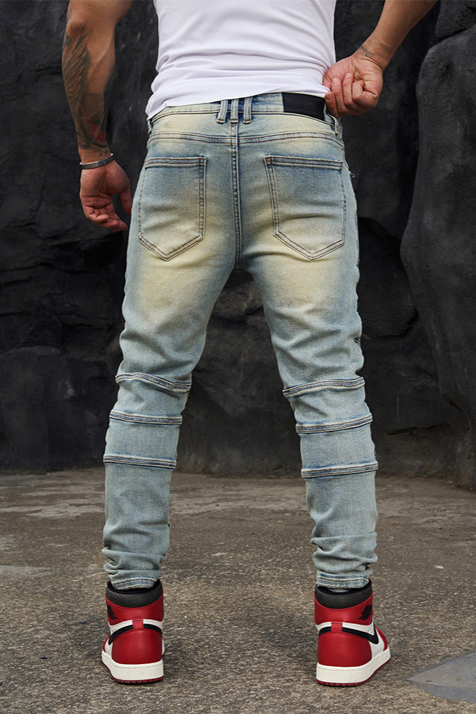 Stretch distressed Sports jeans #BF066