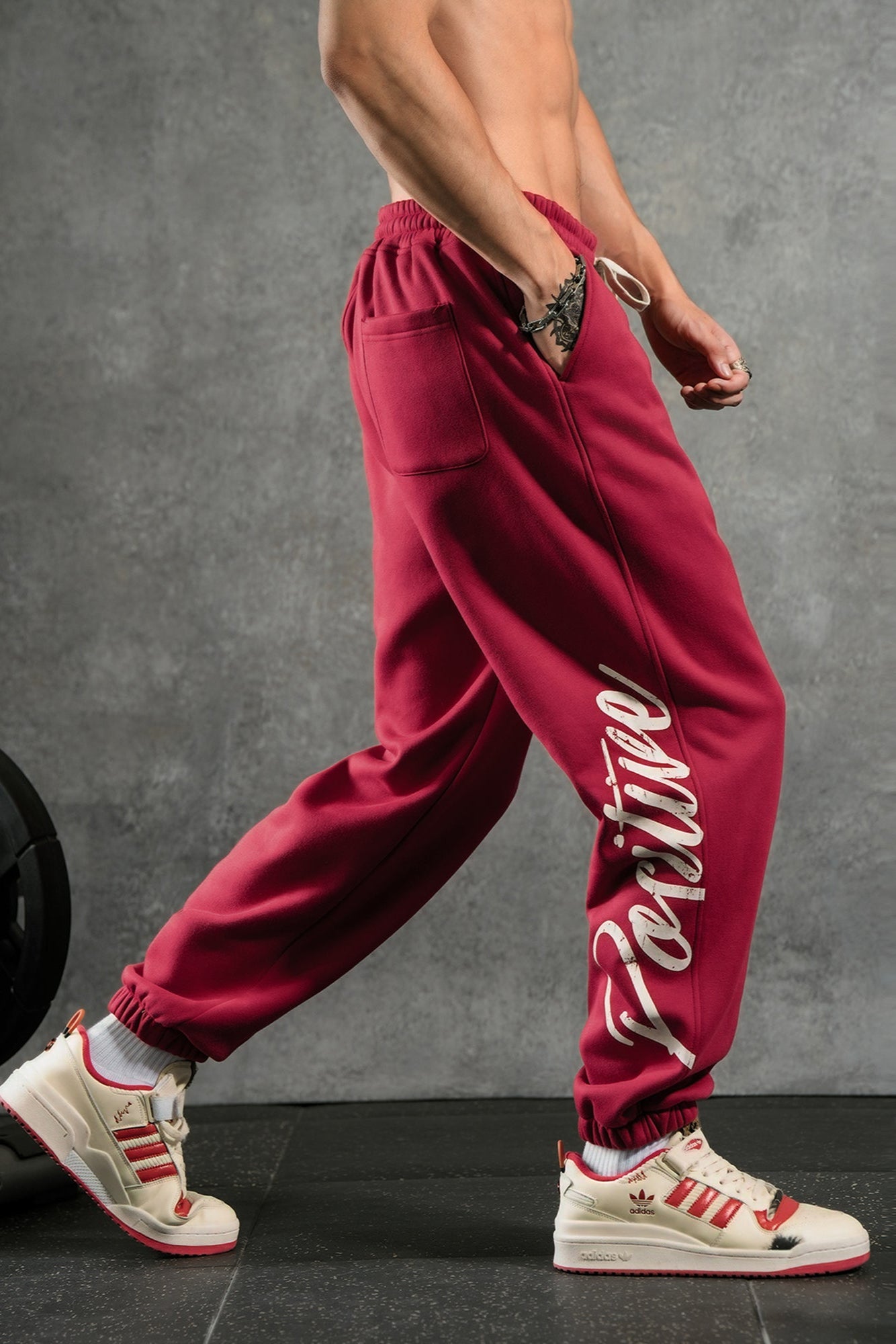 Wide-legged fitness sweatpants #LM023