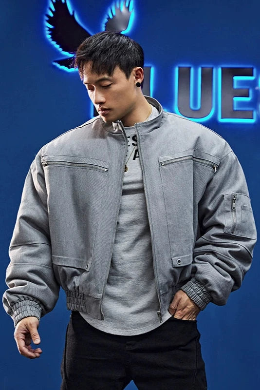 Short length wind jacket #BF043