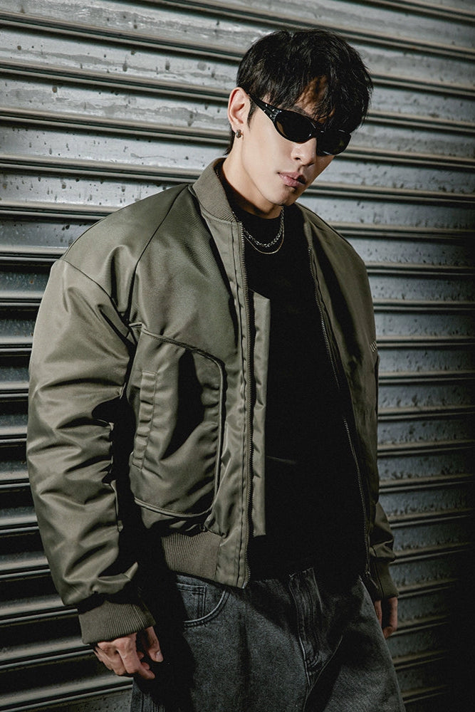 Army green Short Cotton Jacket #MD033