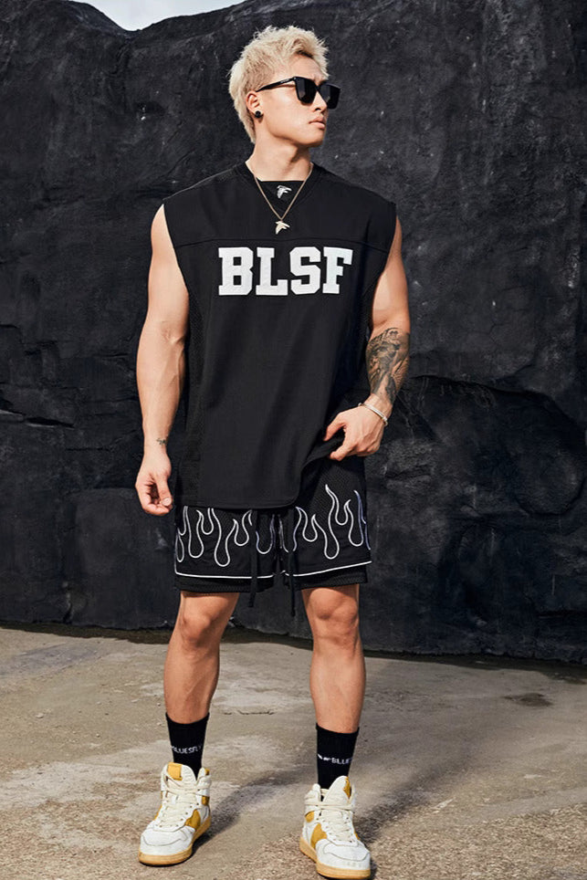 Double-layer mesh basketball shorts #BF077
