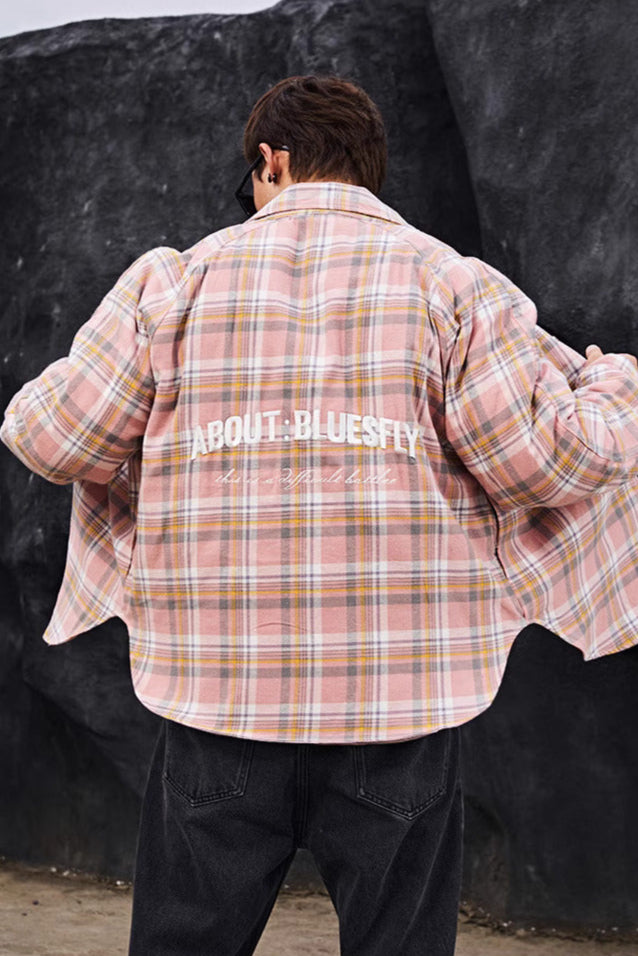 Plaid shirt cotton jacket #BF055