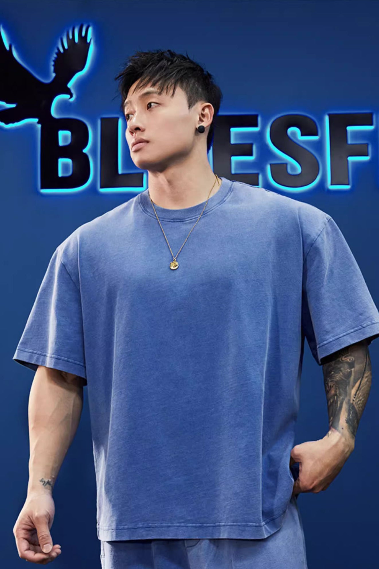Heavy-duty half-sleeved T-shirt #BF051