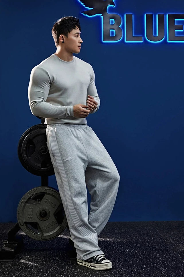Line Straight Sports Sweatpants #BF027