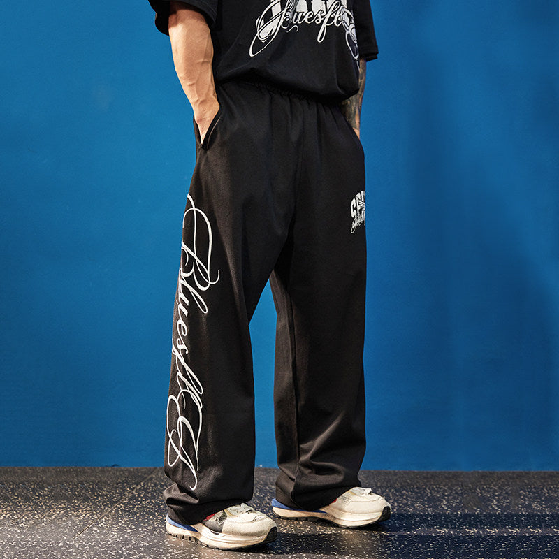 Script Logo Vintage Wide Pants #FS149