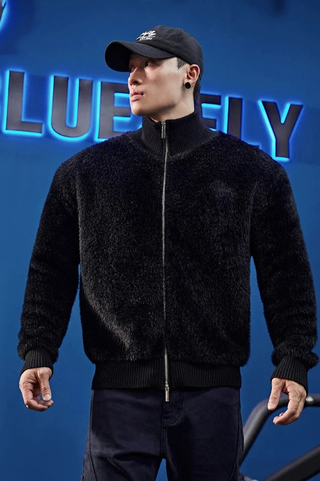 Plush Fleece High Neck Jacket #BF037