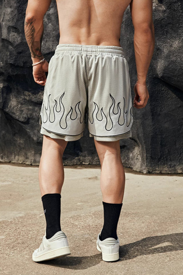 Double-layer mesh basketball shorts #BF077