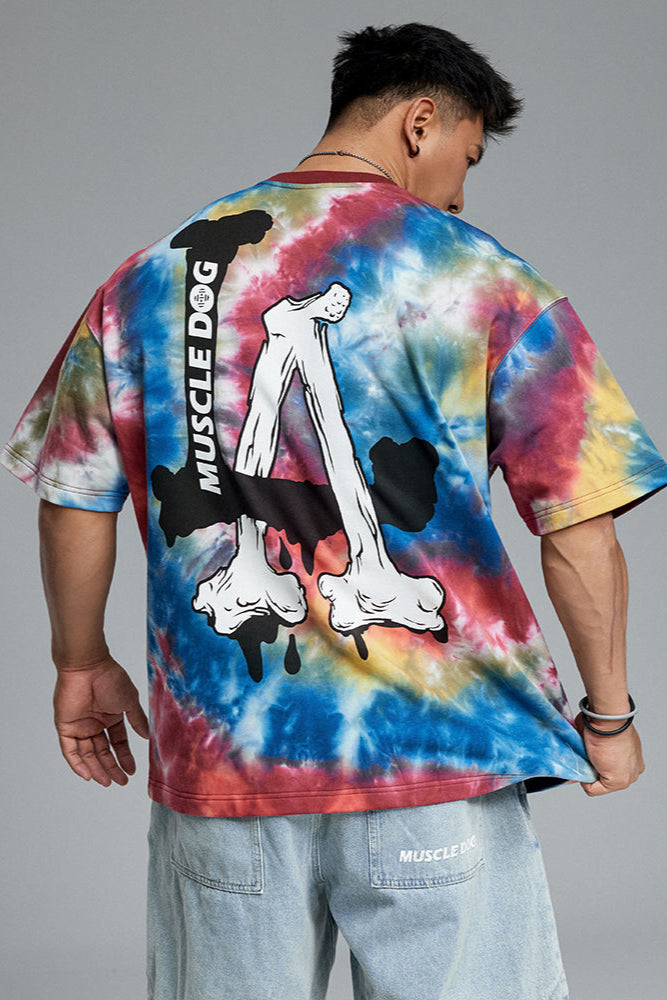 Tie-Dye Color Loose Training T-Shirt #MD053
