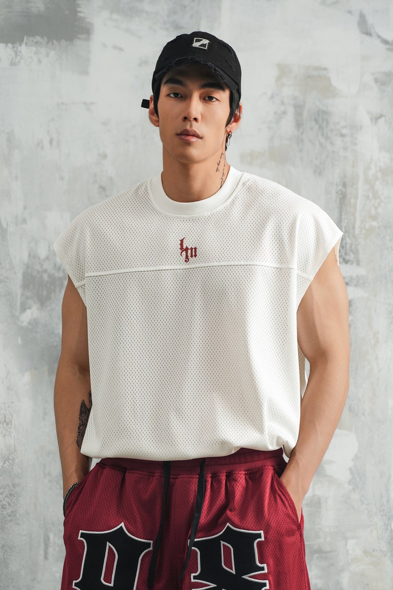 Street Edge Gothic Mesh Sleeveless #LM027