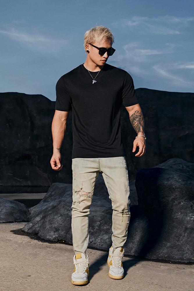 slim fit trendy sports jeans #BF070