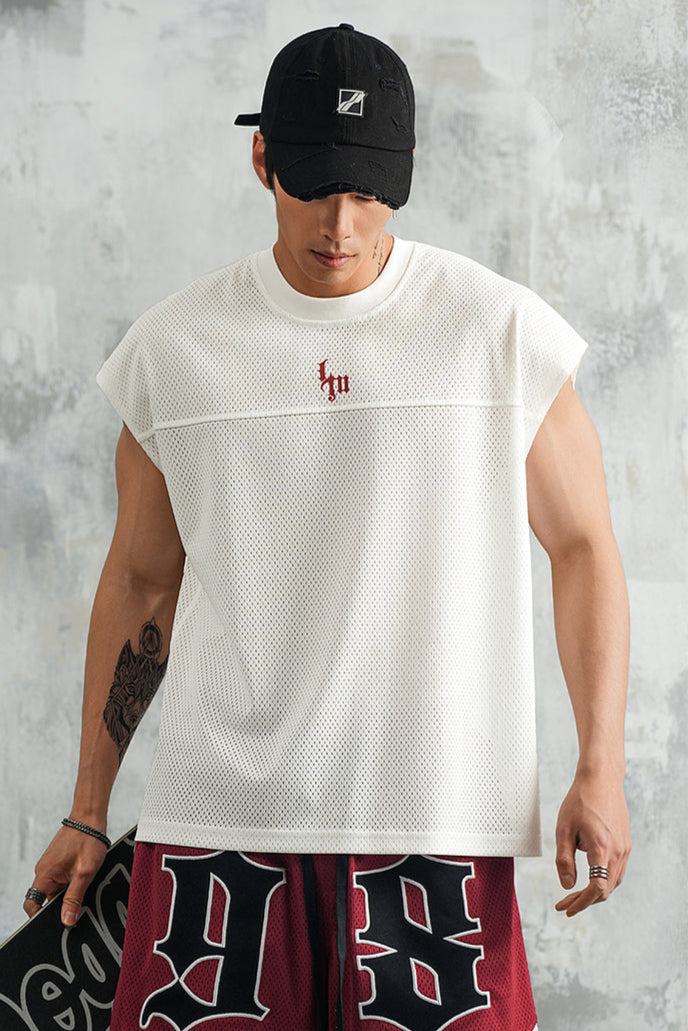 Street Edge Gothic Mesh Sleeveless #LM027