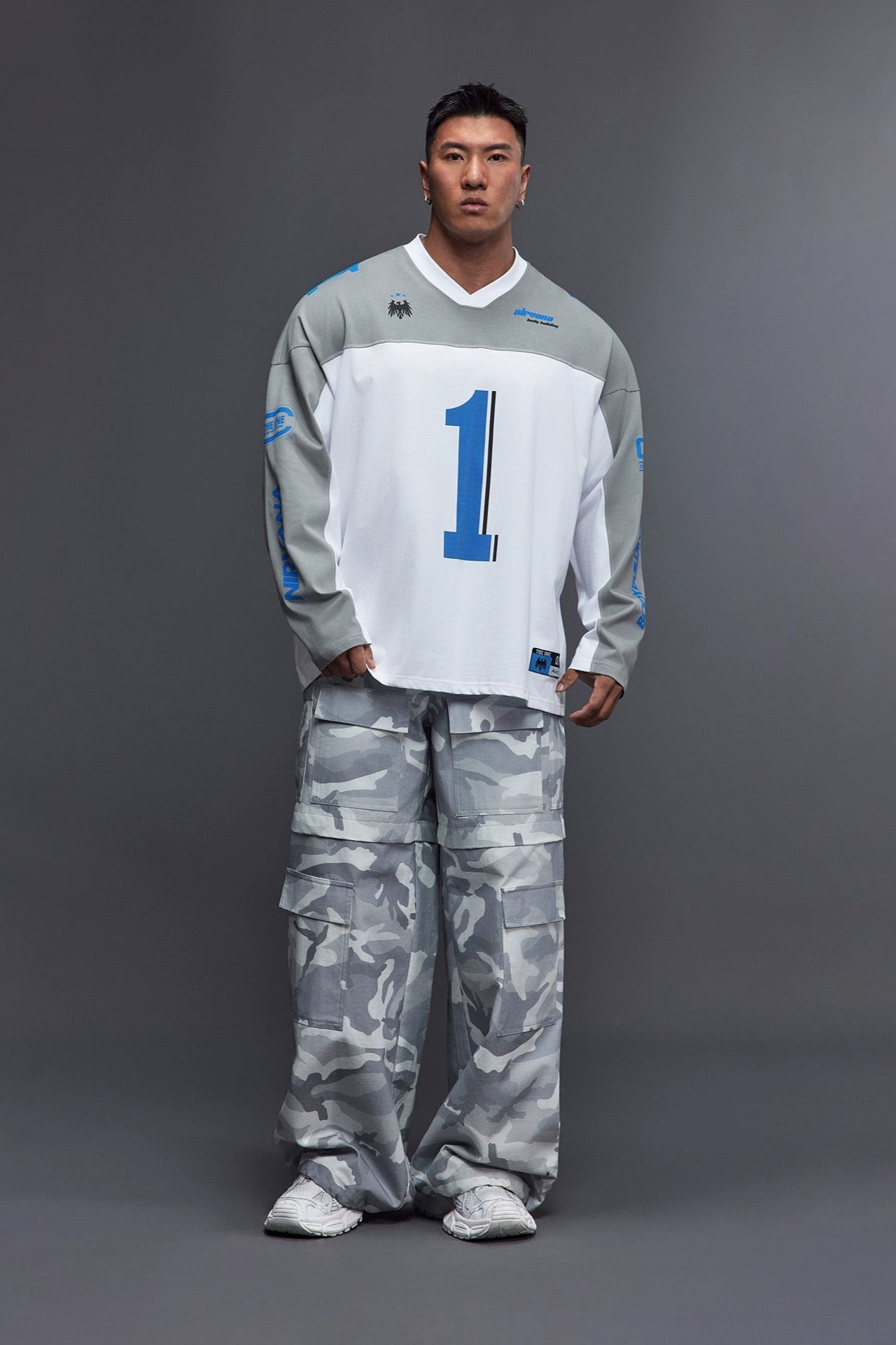 Oversize Number Long Tee #TK032
