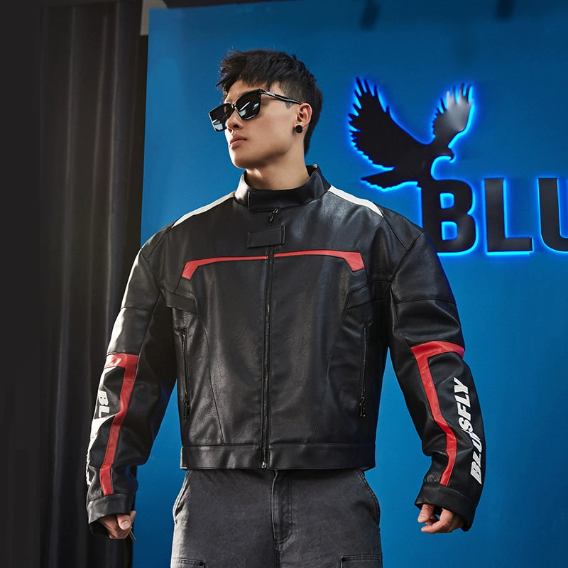 Neo-Rider Faux Leather Jacket #BF120