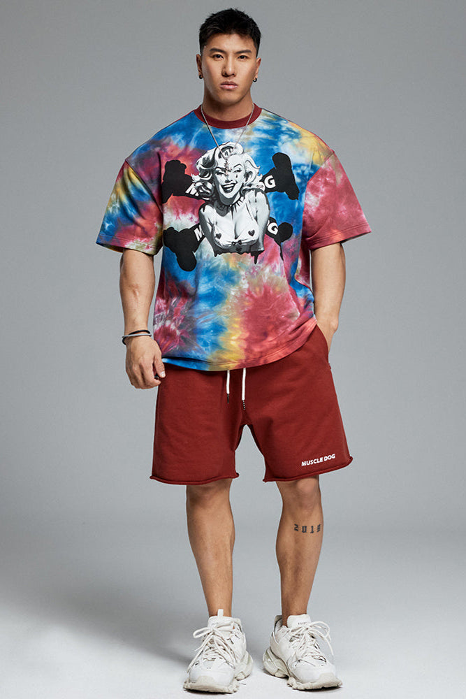 Tie-Dye Color Loose Training T-Shirt #MD053