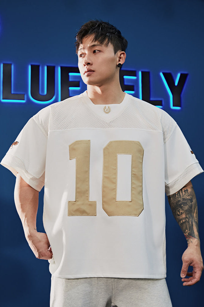 American sporty loose half sleeve T-shirt #BF045