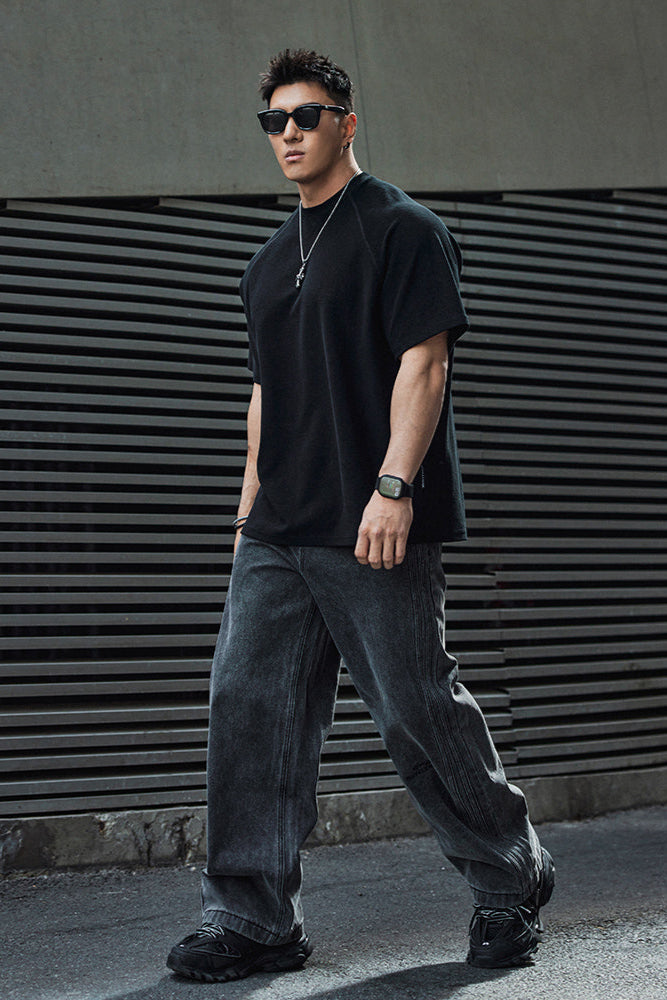 Heavy Texture Half Sleeve T-Shirt #MD055