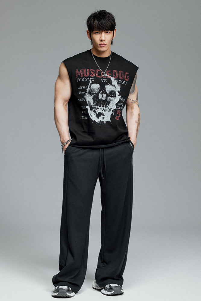 Skull Print Street Sleeveless #MD052