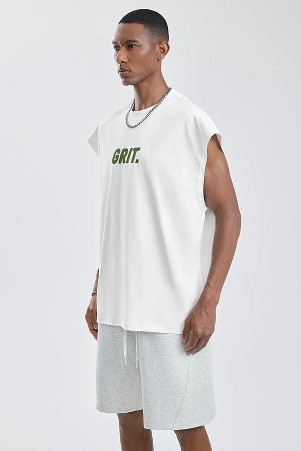 Wide Shoulder Oversized Sleeveless #BD002