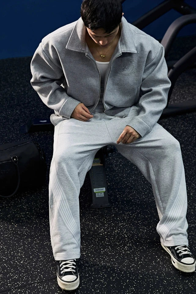 Line Straight Sports Sweatpants #BF027